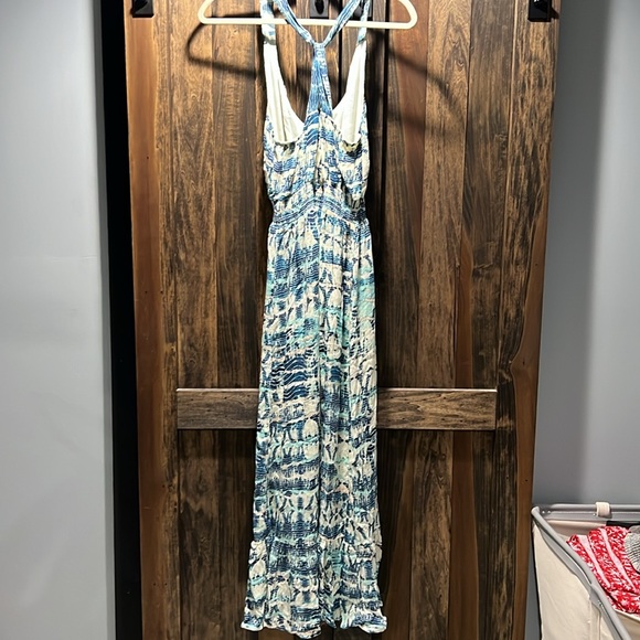 Nicole Miller by New York Strappy Maxi Dress Smocked Waist - Picture 6 of 10